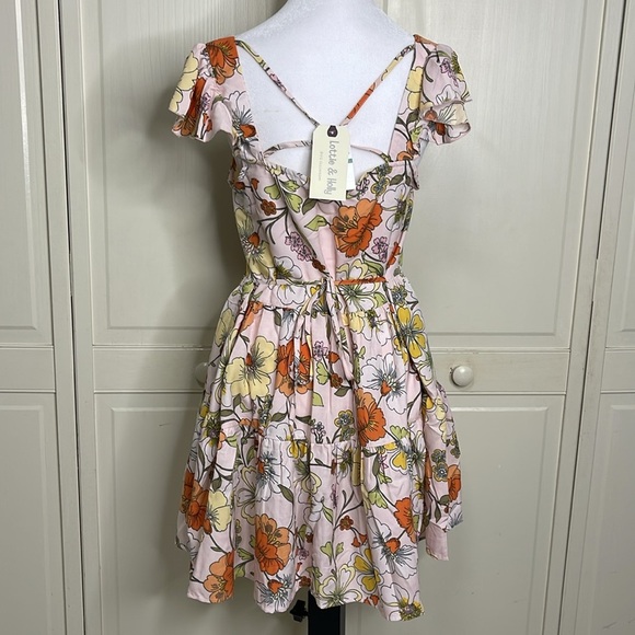 NWT Lottie & Holly Women’s Band Of Gypsies Mini Floral Summer Dress Size Large - Picture 4 of 11